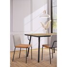 Kit 2 Cadeiras Werk Aço Yescasa Preto/whisky/prata