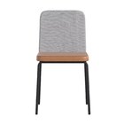 Kit 2 Cadeiras Werk Aço Yescasa Preto/whisky/prata