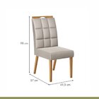 Kit 2 Cadeiras Wood Berlim Mel/bege