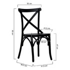 Kit 2 Cadeiras Xisto Madeira Maciça Preto