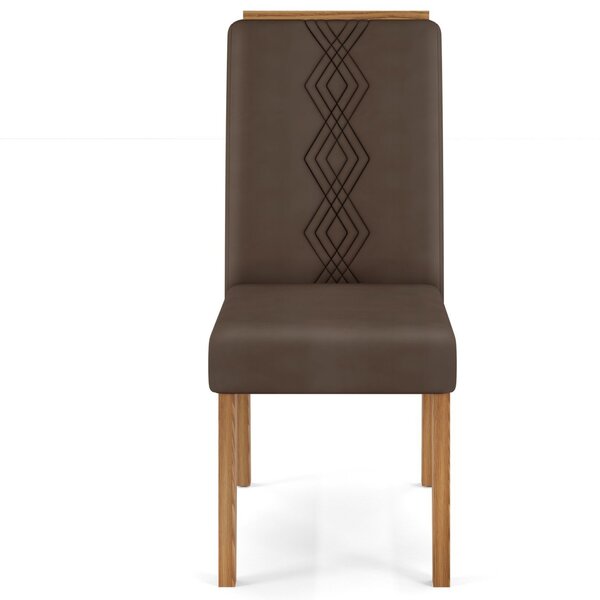 Kit 2 Cadeiras Yasmin Dj Móveis Carvalho Nobre/veludo Moca