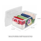 Kit 2 Caixa Organizadora Com Trava 15 Litros Cristal Ordene