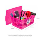 Kit 2 Caixa Organizadora Com Trava 15 Litros Pink Ordene