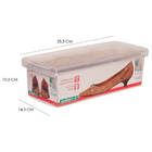 Kit 2 Caixa Organizadora De Sapatos Pequena Para Closet Trans