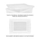 Kit 2 Caixa Organizadora Média 13,5 L Cristal Com Trava