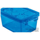 Kit 2 Caixa Organizadora Pequena Com Trava 1,5l Azul Ordene