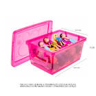 Kit 2 Caixa Organizadora Pequena Com Trava 1,5l Pink Ordene