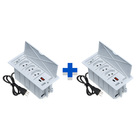 Kit 2 Caixas De Tomadas 4 Blocos 3 Tomadas 20a 2usb 1 Tipo C