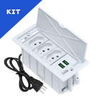 Kit 2 Caixas De Tomadas 4 Blocos Basculante 3 Tom 10a 2 Usb B