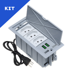 Kit 2 Caixas De Tomadas 4 Blocos Basculante 3 Tom 10a 2 Usb C