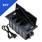 Kit 2 Caixas De Tomadas 4 Blocos Basculante 3 Tom 20a 2 Usb P