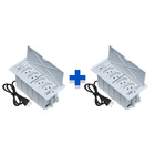 Kit 2 Caixas De Tomadas 4 Blocos Basculante 4 Tomadas 10a Cin