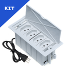 Kit 2 Caixas De Tomadas 4 Blocos Basculante 4 Tomadas 20a Bra