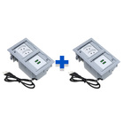 Kit 2 Caixas De Tomadas 4 Blocos Com 3 Tomadas 20a 2usb 4.9a