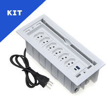 Kit 2 Caixas De Tomadas 7 Blocos 6 Tomadas 20a 2 Usb (1 Tipo