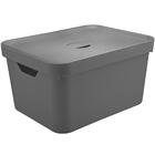 Kit 2 Caixas Organizadoras 32 Litros Com Tampa Cesto Para Bri