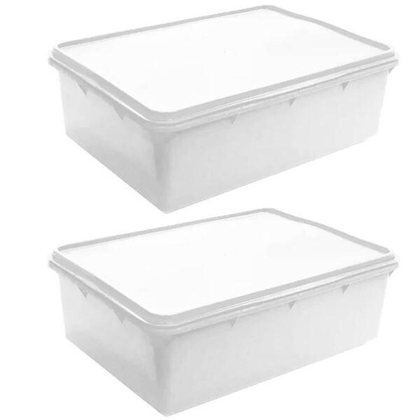 Kit 2 Caixas Organizadoras De Alimentos 11l Empilhável Hermét