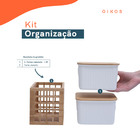 Kit 2 Caixas Organizadoras E Porta Utensílios Bambu - Oikos S