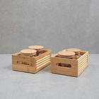 Kit 2 Caixas Organizadoras Empilháveis De Bambu E Palhinha 22