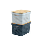 Kit 2 Caixas Organizadoras Multiuso Empilhável Com Tampa De B