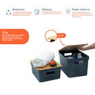 Kit 2 Caixas Organizadoras Multiuso Empilhável Com Tampa De B