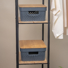 Kit 2 Caixas Organizadoras Multiuso Empilhável Com Tampa De B