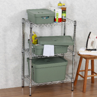 Kit 2 Caixas Organizadoras Plástico Verde 24,5x36x46cm 32L OU