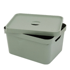 Kit 2 Caixas Organizadoras Plástico Verde 24,5x36x46cm 32L OU