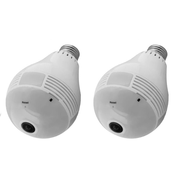 Kit 2 Câmeras Lâmpadas Ip De Segurança 1mp 360 Espia Visão Noturna ...