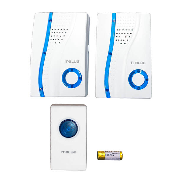 Kit 2 Campainha Dupla A Bateria Sem Fio Residencial Comercial