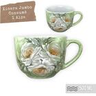 Kit 2 Caneca Jumbo 500 Ml Consumê De Porcelana Xícara Grande