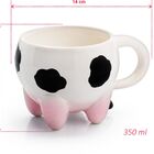 Kit 2 Canecas 3d Raposinha E Vaquinha Malhada 350ml Cerâmica