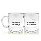 Kit 2 Canecas Acrílico Personalizadas Transparente