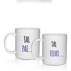 Kit 2 Canecas Brancas Dia Dos Pais Tema Tal Pai Tal Filho