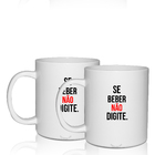 Kit 2 Canecas Brancas Personalizadas Bebidas
