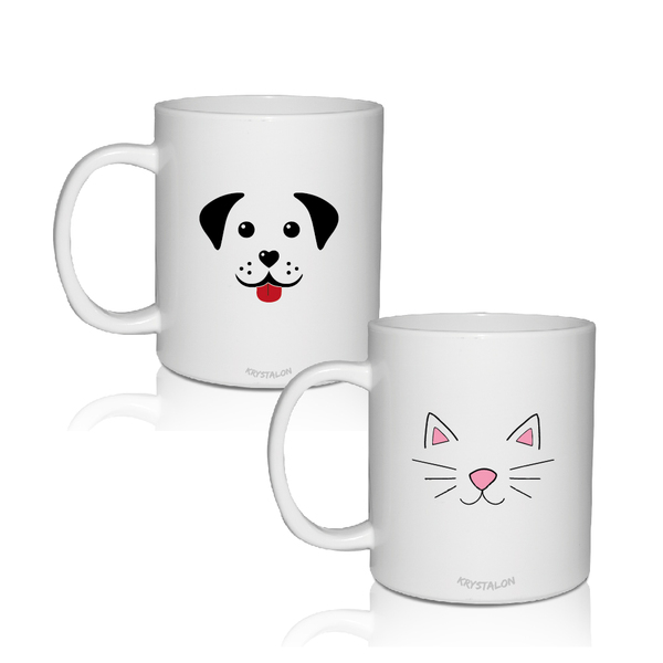 Kit 2 Canecas Brancas Personalizadas Para Dia Das Crianças Cã