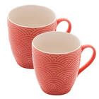 Kit 2 Canecas Cerâmica Ipanema 175ml Vermelha