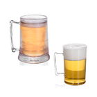 Kit 2 Canecas Chopp 450ml E 2 Canecas Gel Acrílico Krystalon