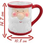 Kit 2 Canecas De Natal Natalina Papai Noel Cerâmica 550ml