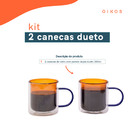 Kit 2 Canecas De Vidro De Café Ou Chá Parede Dupla - Oikos Am
