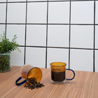 Kit 2 Canecas De Vidro De Café Ou Chá Parede Dupla - Oikos Am