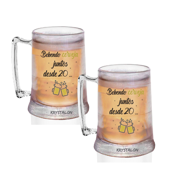 Kit 2 Canecas Gel Personalizadas Dia Dos Namorados