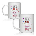 Kit 2 Canecas Personalizadas Acrílico Te Amo - Para Dia Dos N