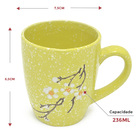 Kit 2 Canecas Porcelana 236ml Cerejeira Colors Lyor Amarelo