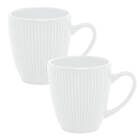 Kit 2 Canecas Xícaras De Cerâmica Roma Lyor 210ml Branco