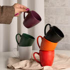 Kit 2 Canecas Xícaras De Cerâmica Roma Lyor 210ml Vermelho