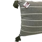 Kit 2 Capa De Almofada Pompom Decorativa 45x45cm Verde Militar