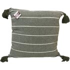 Kit 2 Capa De Almofada Pompom Decorativa 45x45cm Verde Militar