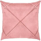 Kit 2 Capa De Almofada Suede Aveludada Drapeada 45x45cm Rosê