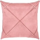 Kit 2 Capa De Almofada Suede Aveludada Drapeada 45x45cm Rosê